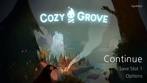 Cozy Grove Opening Screen