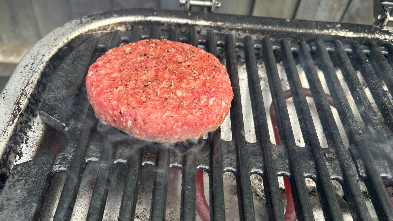 Cooking burgers on an electric grill