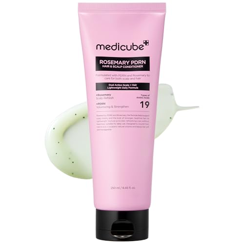 Medicube Rosemary Pdrn Scalp to Strand Nourishing Conditioner | Lightweight Yet Effective Care for Dry, Fine, Weak-Looking Hair | Amino Acid for Strength &amp;amp; Softness | Korean Hair Care, 8.45 Fl.oz