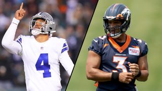 Compilation of Dark Prescott of the Dallas Cowboys and Russell Wilson of the Denver Broncos