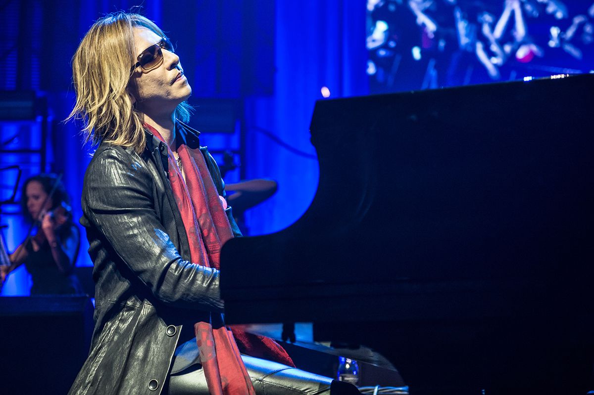 Japan X's Yoshiki serenades guests