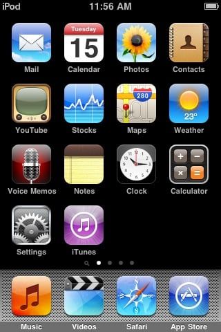 iPod touch G3 Home Screen 3.1.1