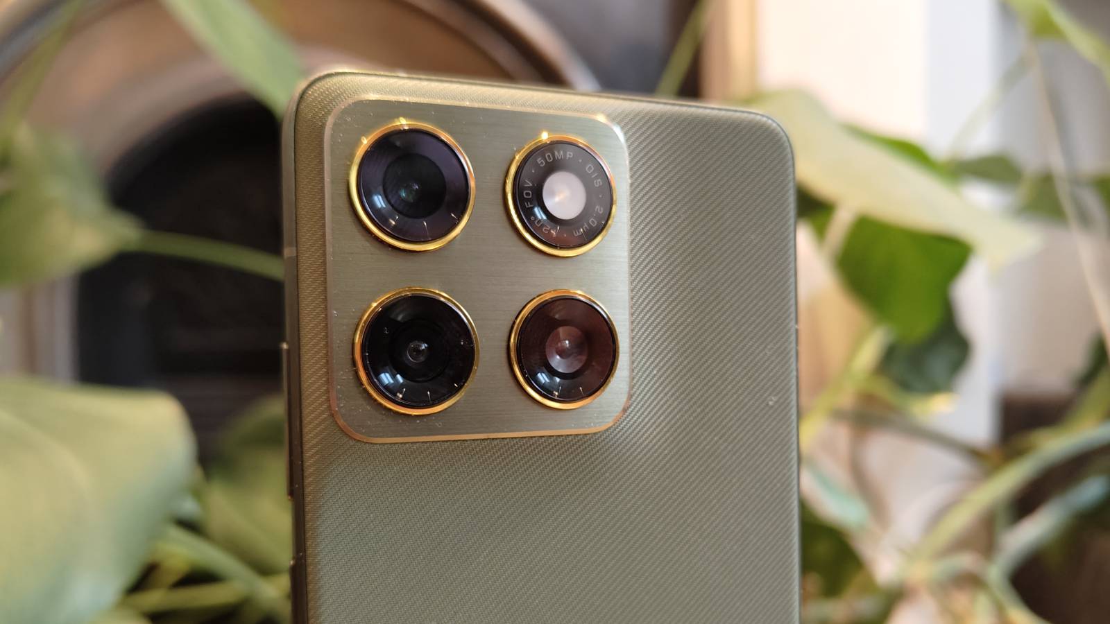 The Motorola Edge 70&#039;s camera bump.