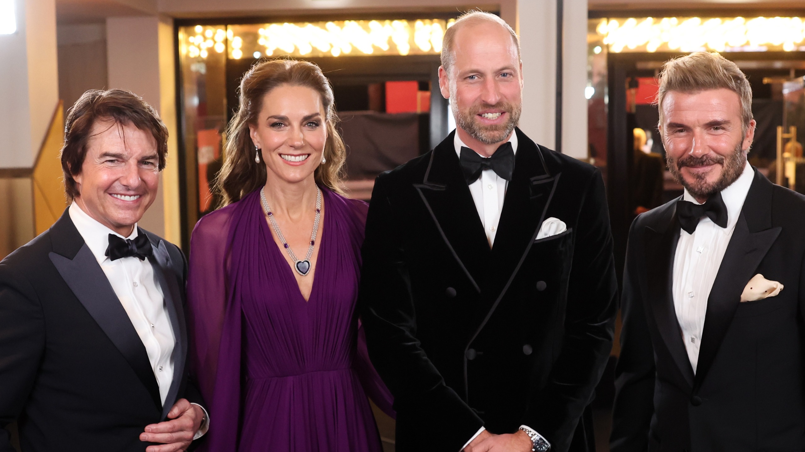 (L-R) Tom Cruise, Catherine, Princess of Wales, Prince William, Prince of Wales and David Beckham attend the "Digger" World Premiere &amp;amp; Royal Film Performance&amp;trade; on September 22, 2026
