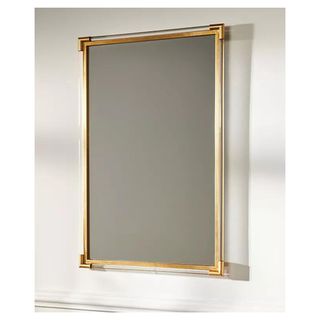 anthropologie brass gold mirror modern bathroom