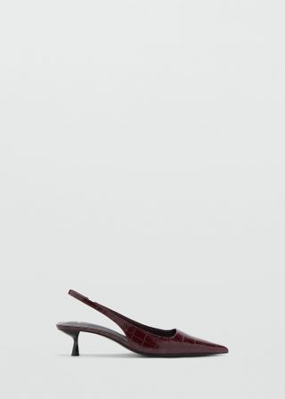 Crocodrile Kitten-Heel Shoes - Women | Mango Usa