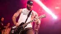 Guitarist Andy Williams of American hard rock group Every Time I Die performing live on the Maverick Stage at Download Festival, on June 13, 2015