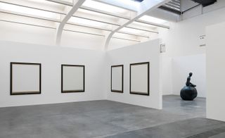 framed sections of white wall