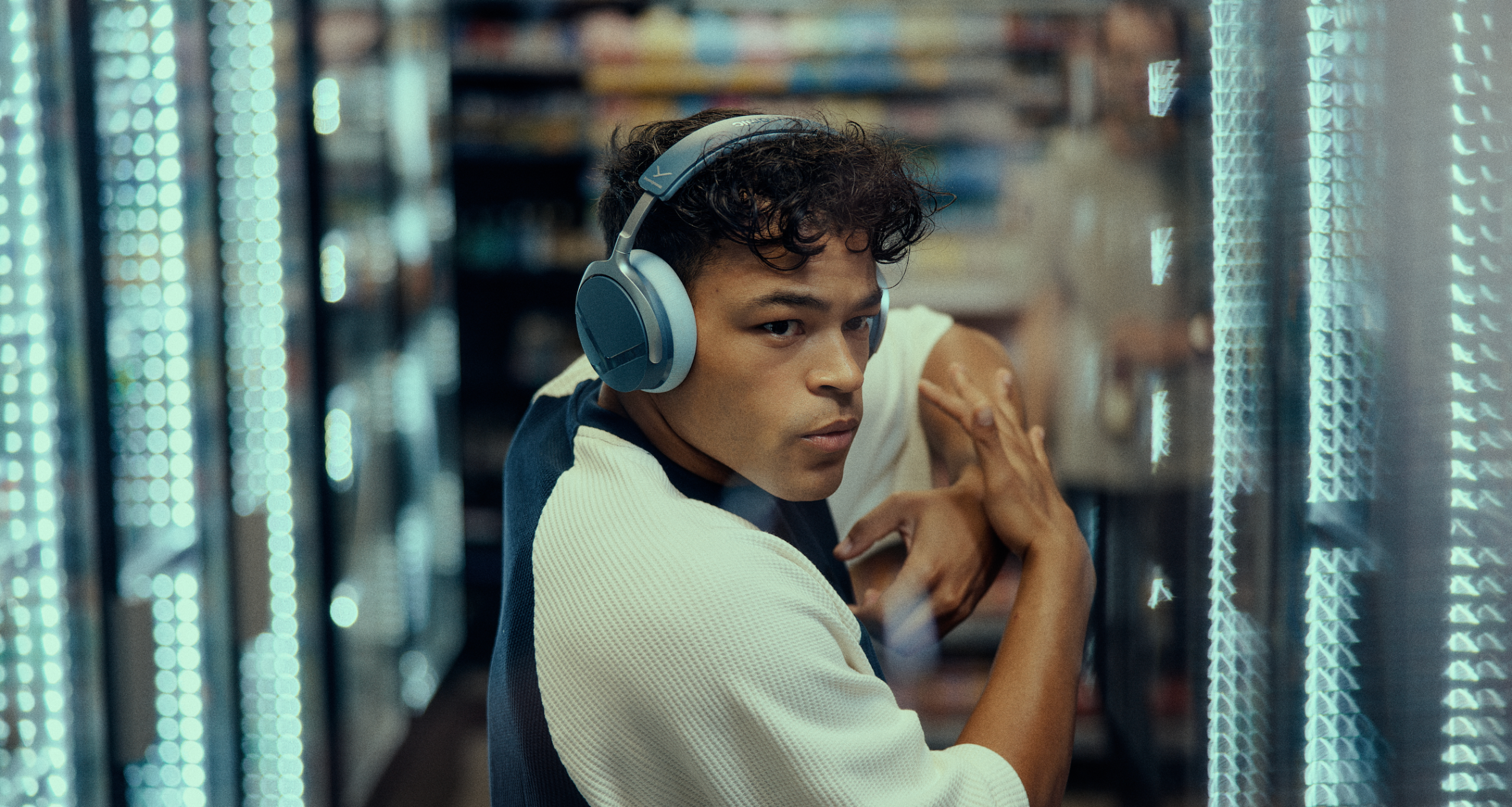 Beyerdynamic Aventho Y headphones worn by a dancer in movement