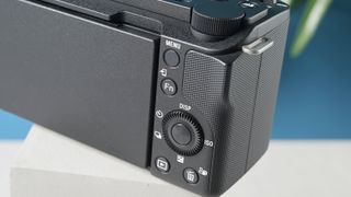 A black Sony ZV-E10 II compact and portable vlogging camera