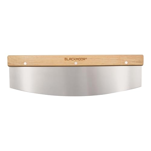 Blackmoor 65399 Pizza Cutter Rocker / 35cm Stainless Steel Pizza Slicer and Kitchen Tool With Protective Blade Cover