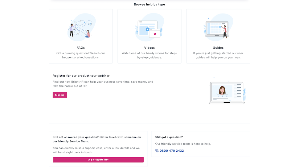 BrightHR website screenshot