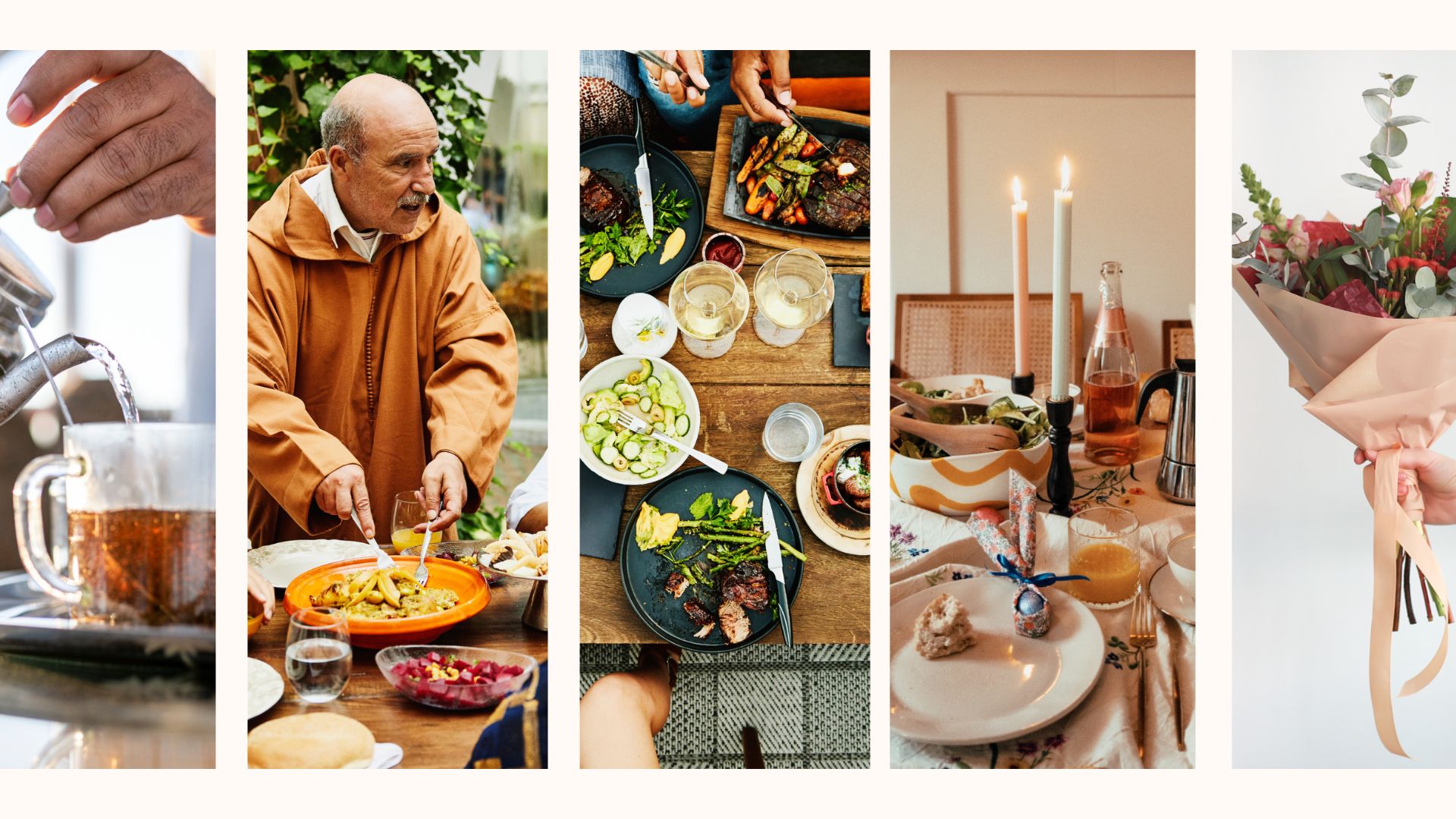 Collage for food rules and traditions