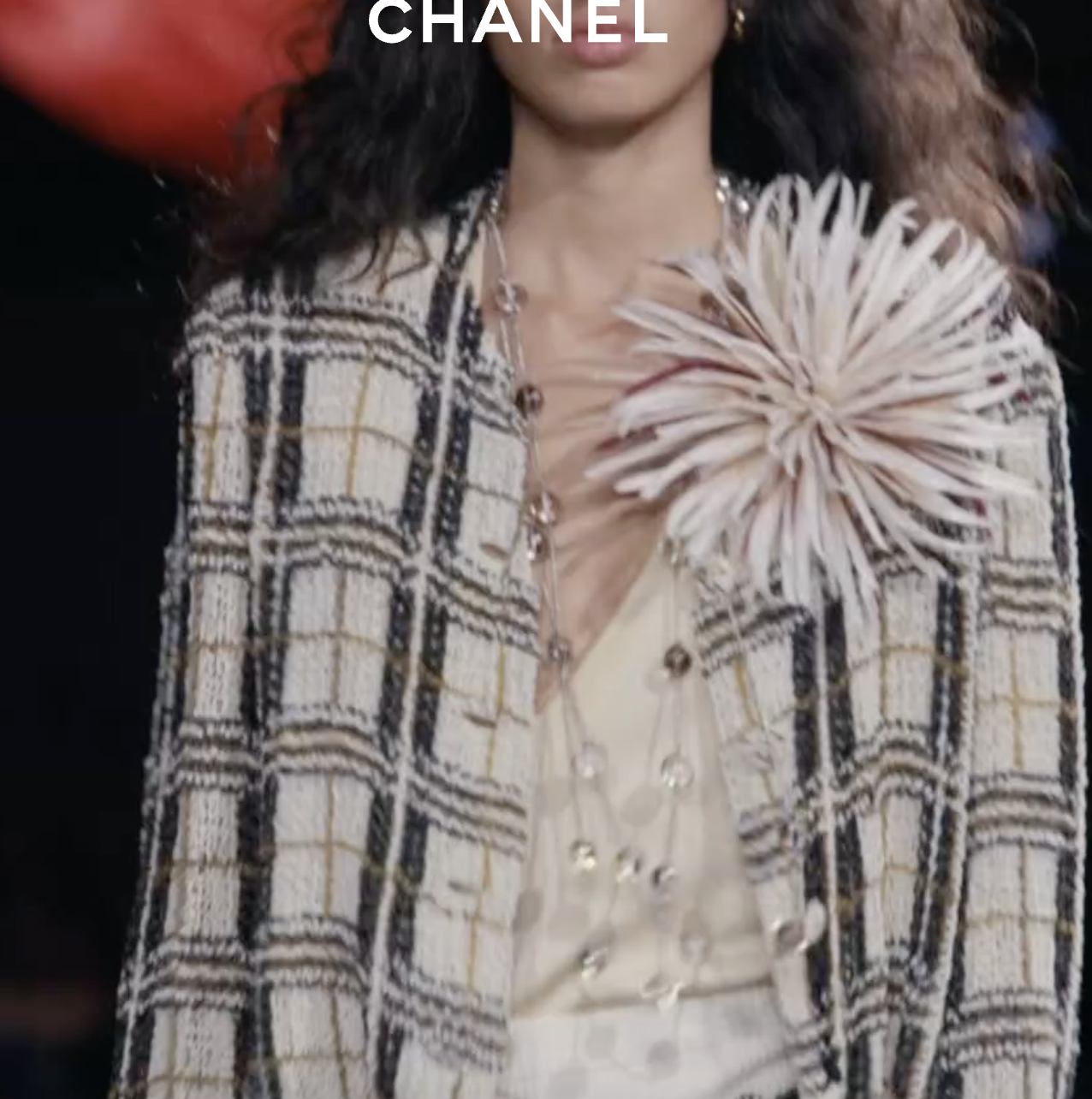 a model on the chanel runway