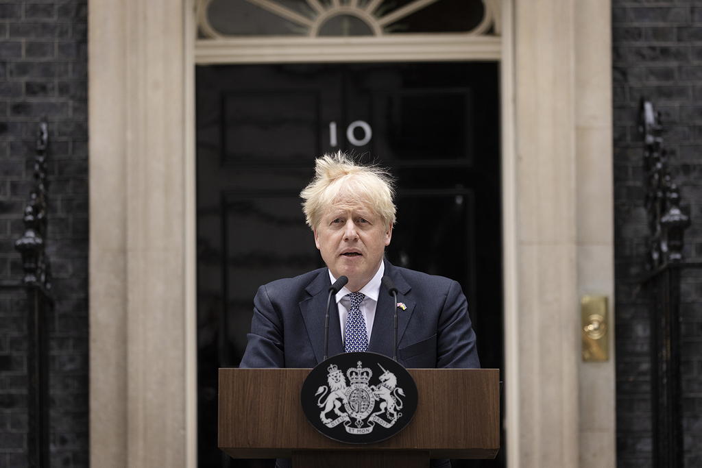 TV tonight Outgoing PM Boris Johnson.