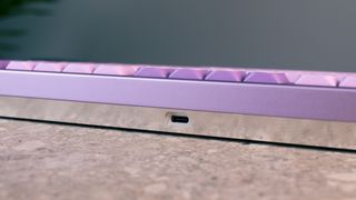 A purple Chilkey ND75 LP mechanical keyboard