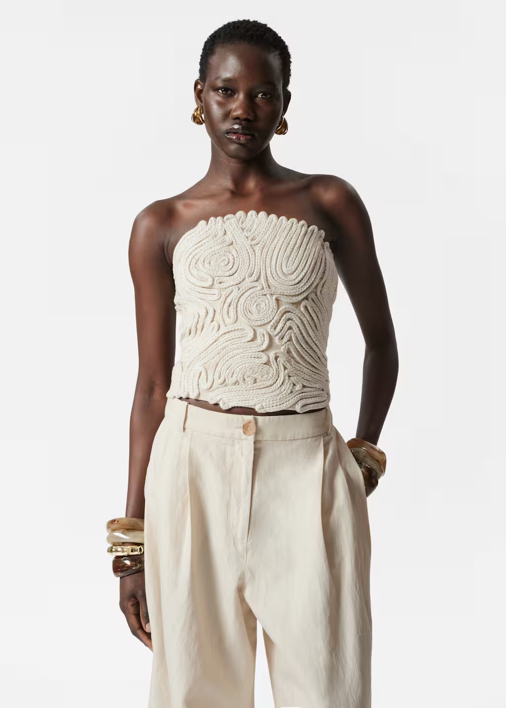 Sculptural Bandeau Top