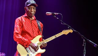 Buddy Guy performs at the Ryman Auditorium on March 26, 2022 in Nashville, Tennessee