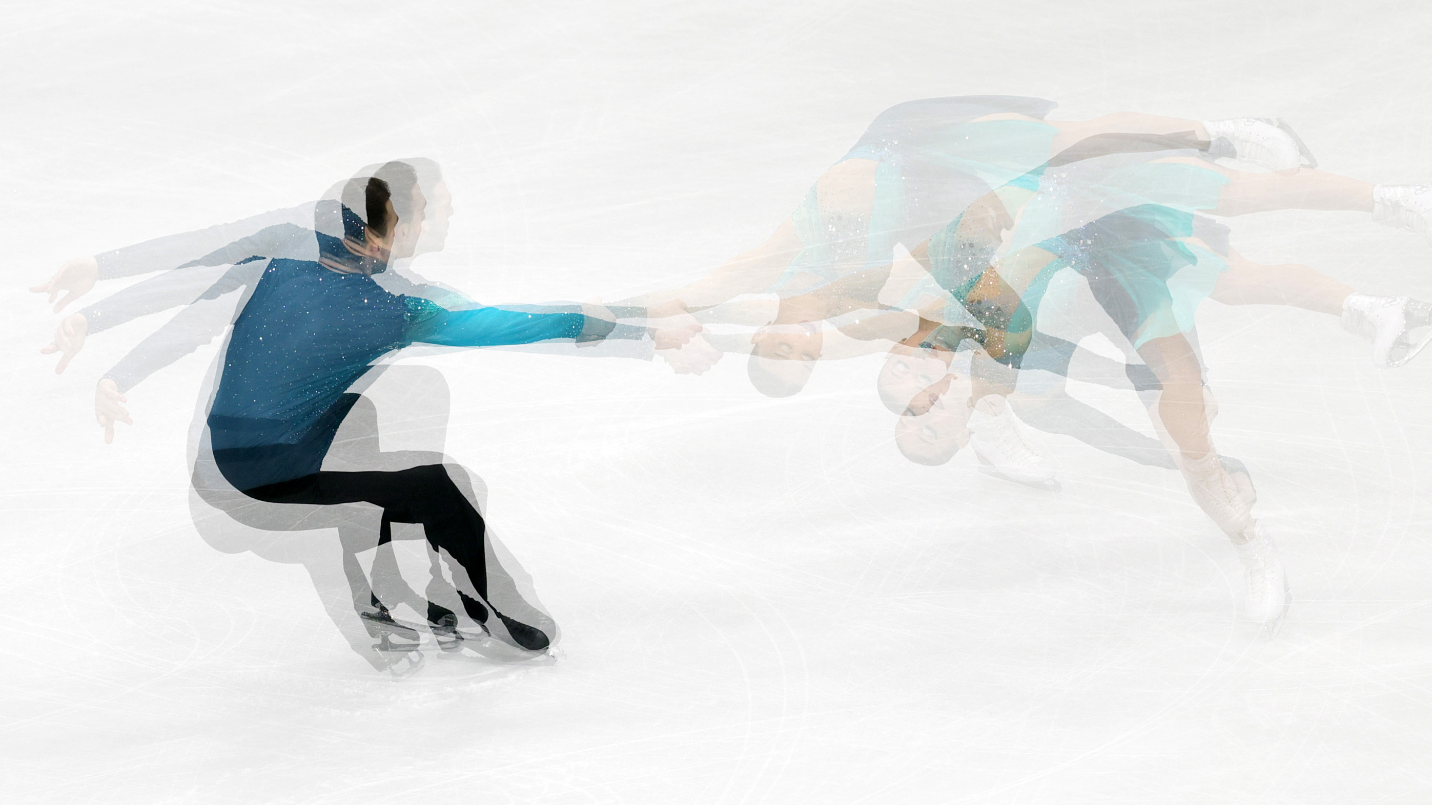 MILAN, ITALY - FEBRUARY 16: (EDITORS NOTE: Multiple exposures were combined in camera to produce this image.) Anastasiia Metelkina and partner Luka Berulava of Team Georgia compete during Pair Skating - Free Skating on day ten of the Milano Cortina 2026 Winter Olympic games at Milano Ice Skating Arena on February 16, 2026 in Milan, Italy. (Photo by Vittorio Zunino Celotto/Getty Images)