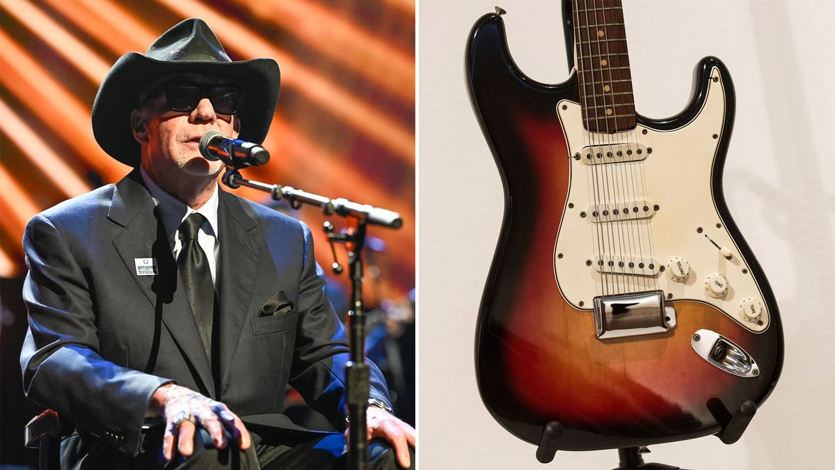 Jim Irsay and his favorite guitar – Dylan’s 1964 Newport Fender Stratocaster