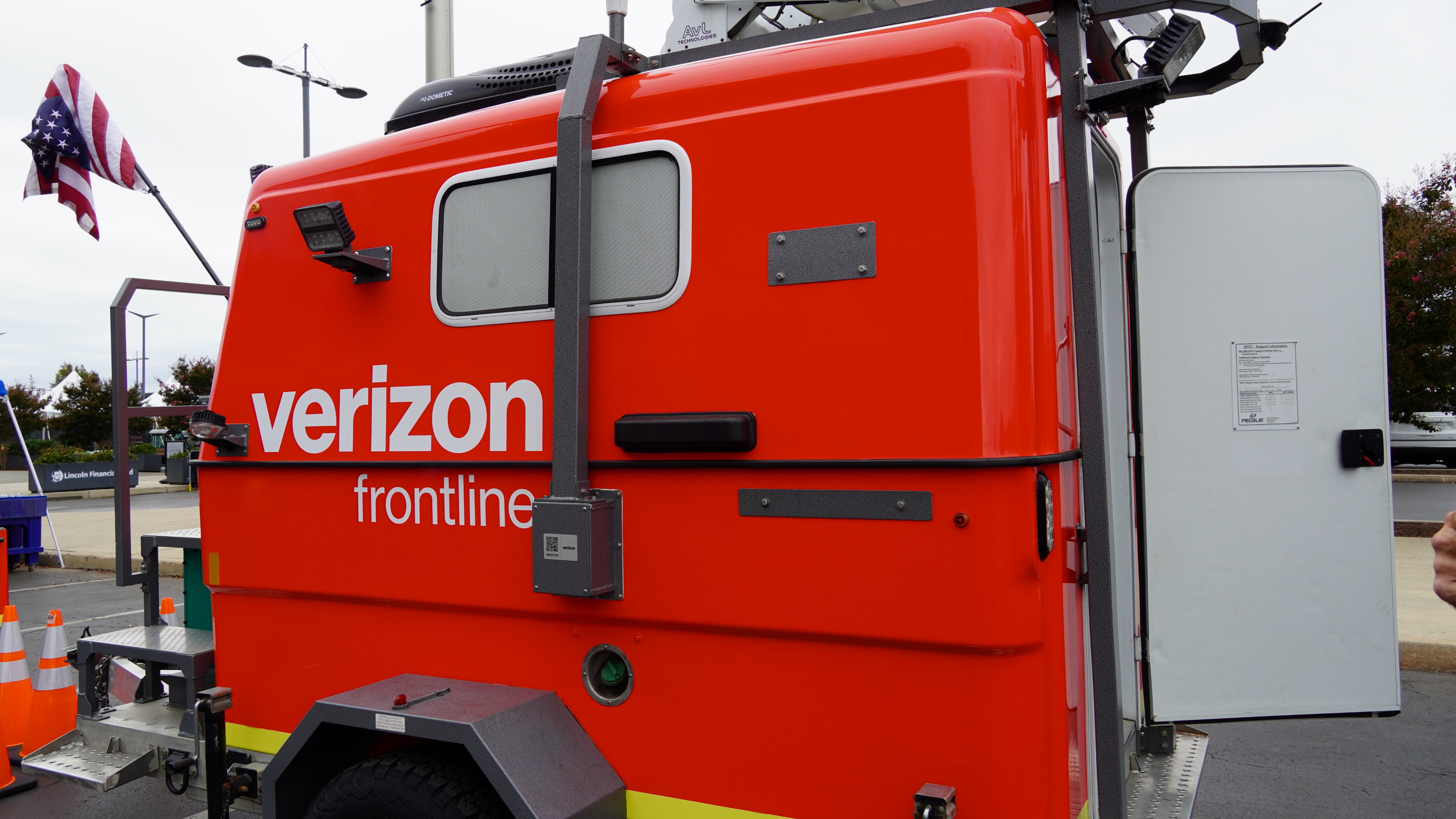 Verizon Frontline equipment on display at the Philadelphia Roadshow.