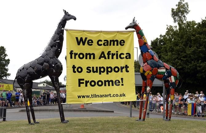 Even the animals were out to support the Tour de France