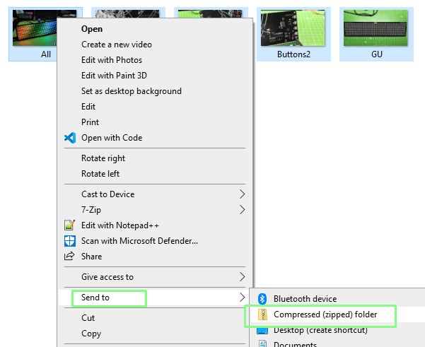 How to compress files in Windows