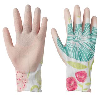 pink colour gardening gloves