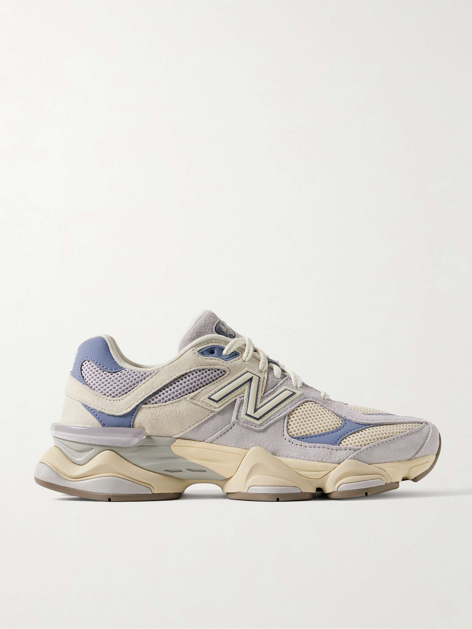9060 Rubber and Leather-Trimmed Suede and Mesh Sneakers