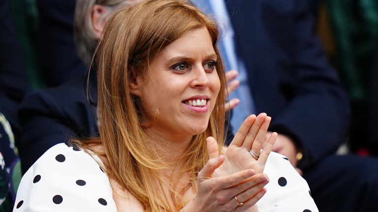 photo of Princess Beatrice's baby bump debut at Wimbledon 2021