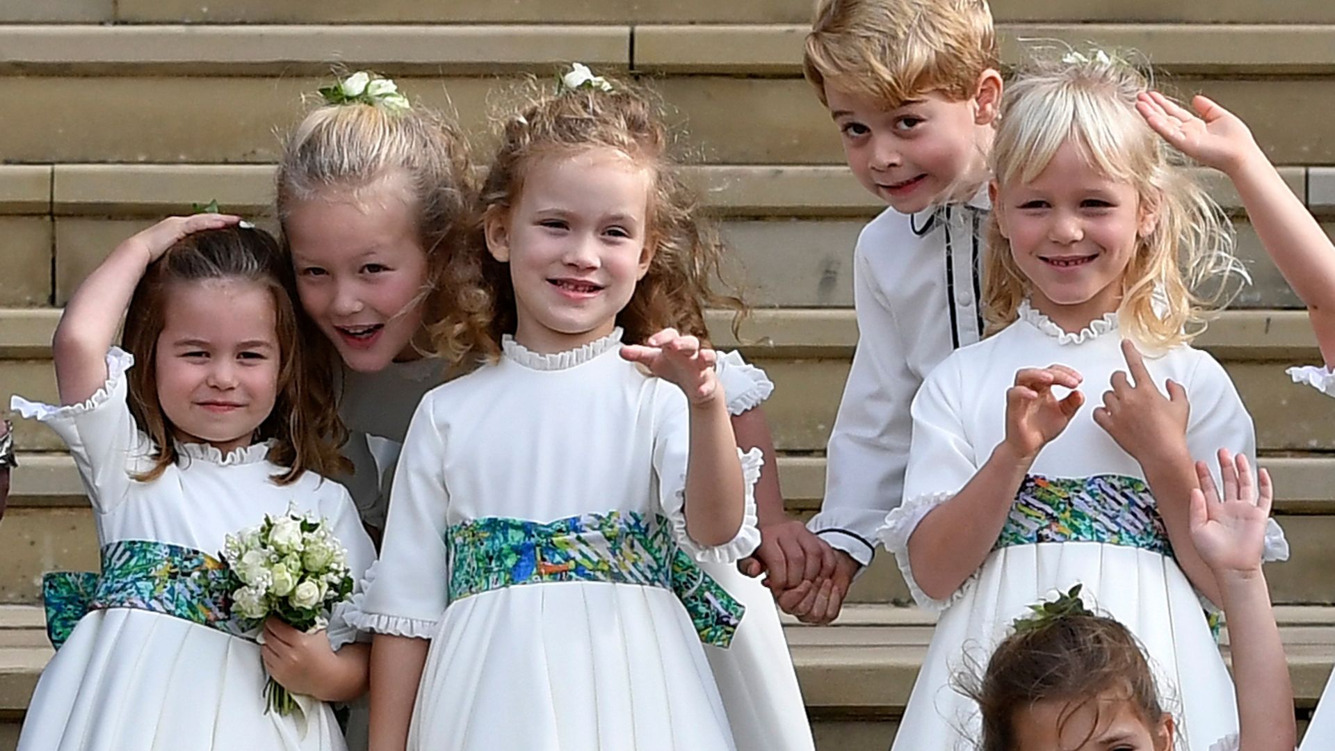 Princess Charlotte, Savannah Phillips, Maud Windsor, Prince George and Isla Phillips