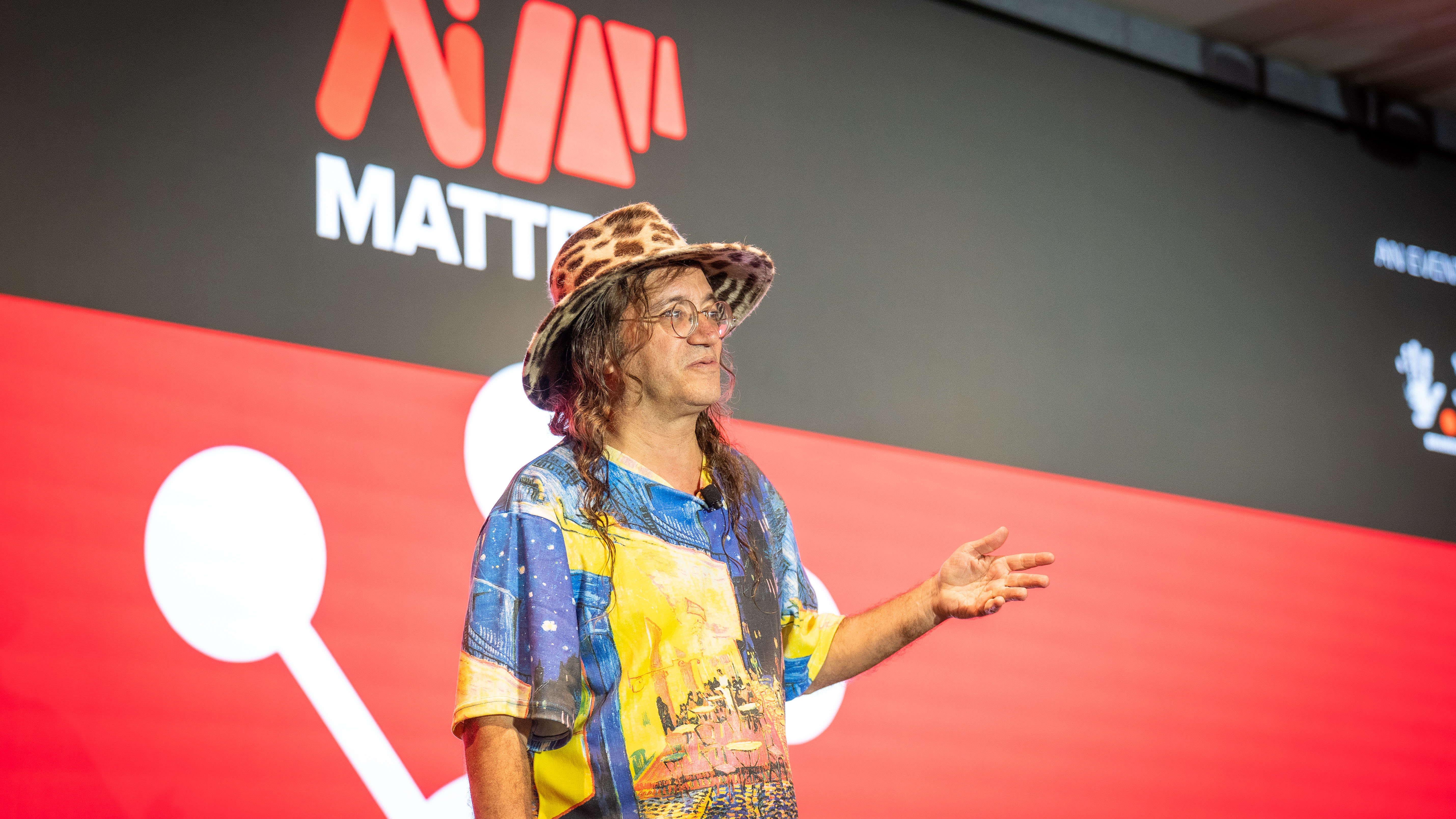 Dr Ben Goertzel on stage at All That Matters 2024