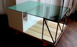 Glass & wood table