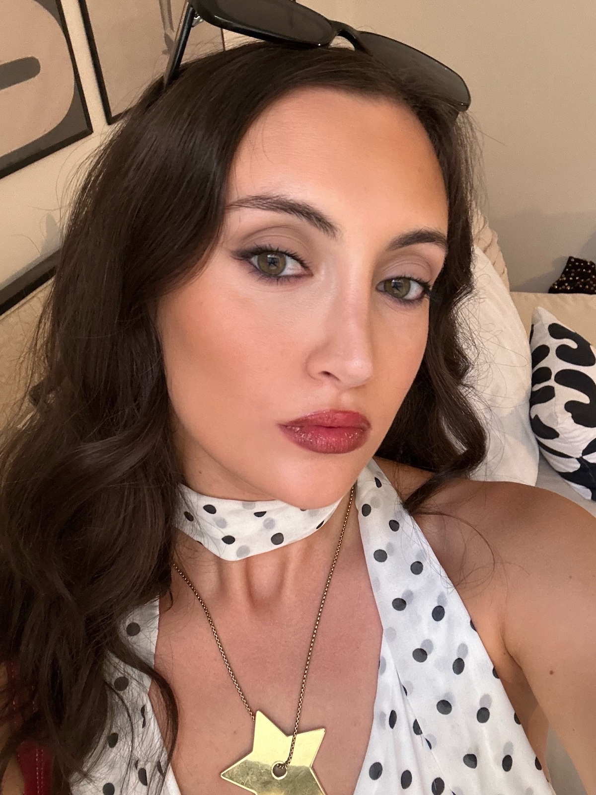 Associate beauty editor Alyssa Brascia wearing Armani Luminous Silk Foundation.