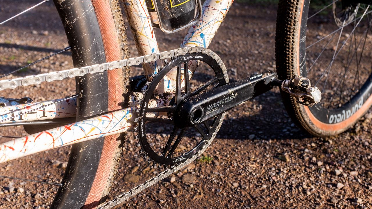 Detail shot of a custom bike