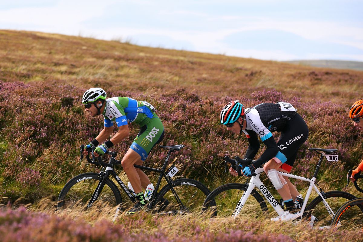 Jacob Scott (An Post) with Connor Swift (Madison Genesis)