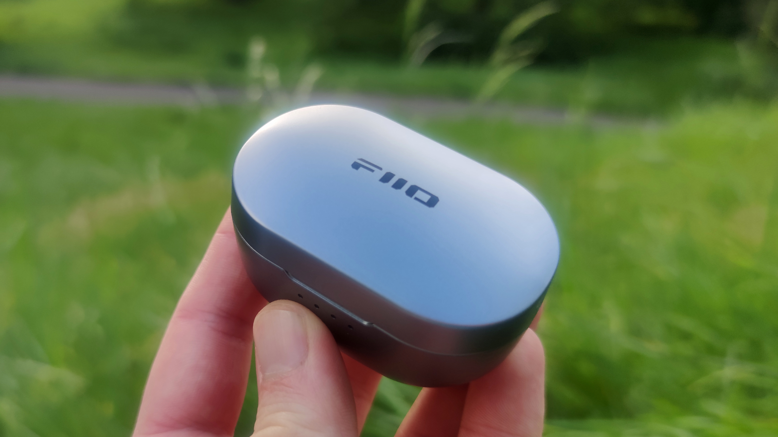 The FiiO FW3 on a grassy backdrop.