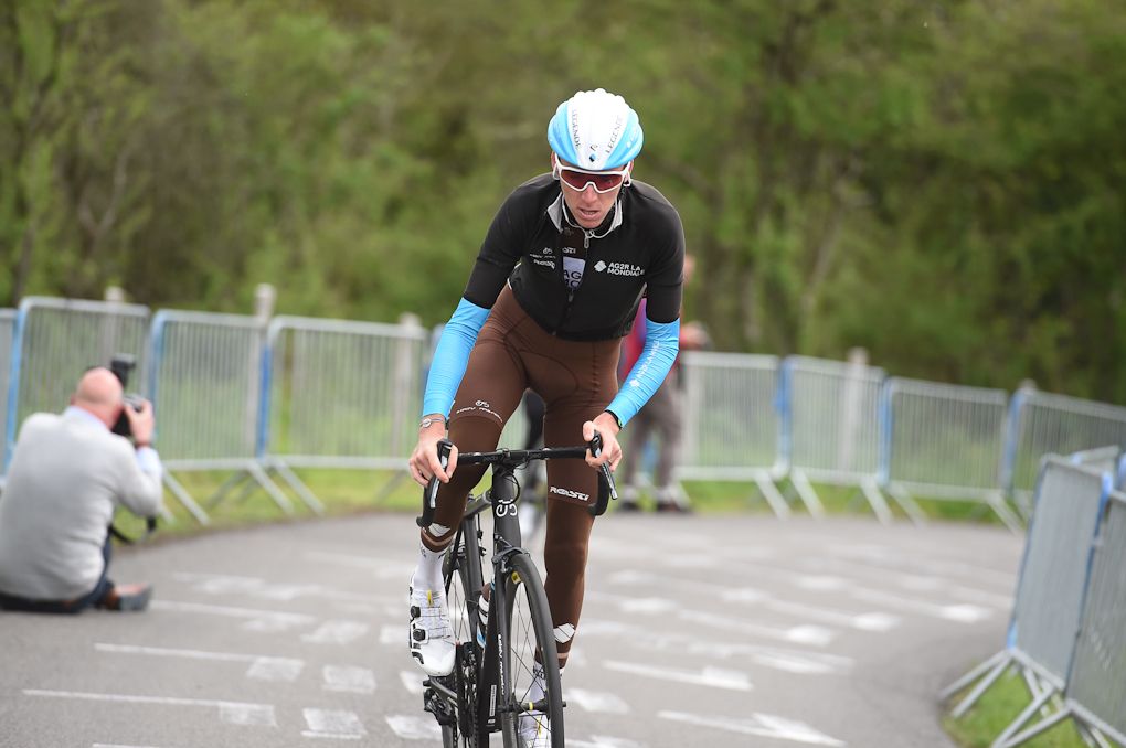 Romain Bardet (AG2R La Mondiale) climbs during Friday's recon of the Liege-Bastogne-Liege route