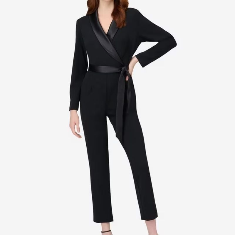 black tuxedo jumpsuit
