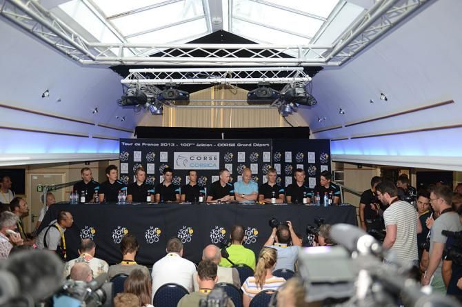 Team Sky at the pre-Tour de France presscon