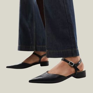 Truffle Collection pointed heeled mules in black