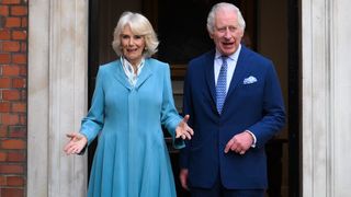 King Charles III And Queen Camilla leave the St Paul's Church