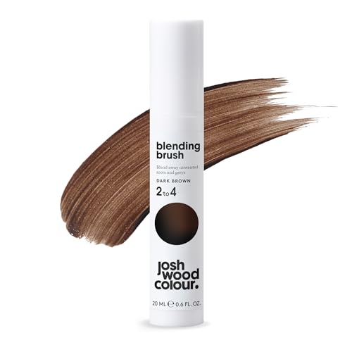 Josh Wood Blending Brush (dark Brown) - Grey Root Touch Up to Cover Regrowth in Between Colouring - Instant Coverage - Temporary, Washes Out - Vegan (20ml)