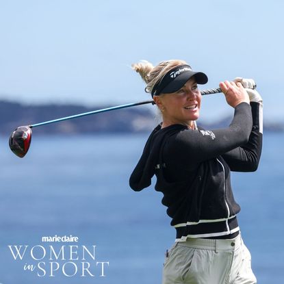 Charley Hull competes at a golf tournament