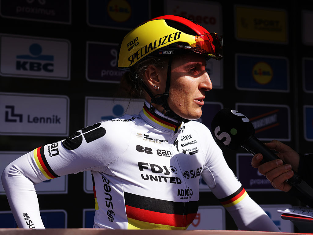 Franziska Koch at the start of Brabantse Pijl 2026