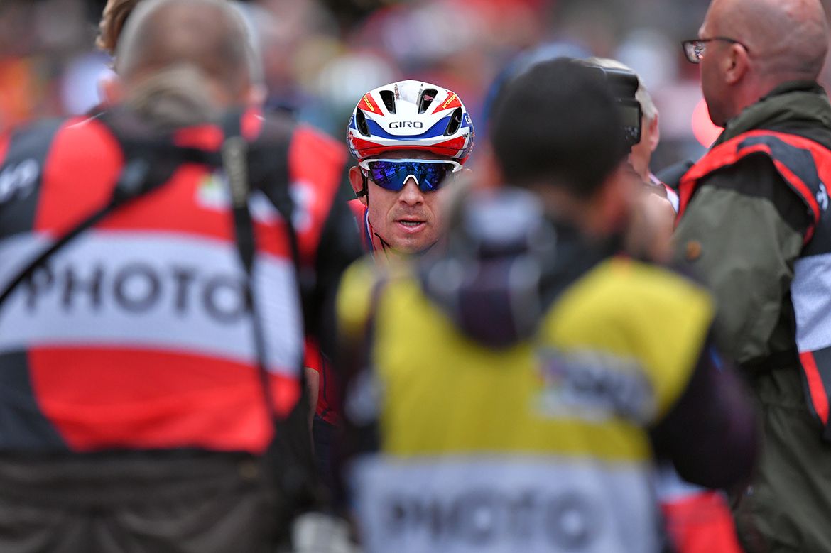 Alexander Kristoff makes his way through the crowd