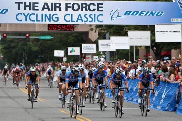 Jake Keough (United Healthcare) wins the sprint at the end of the men's race