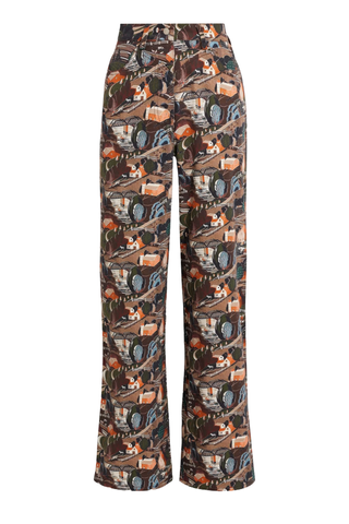 Shrimps Jemima Printed Cotton-Twill Wide-Leg Pants