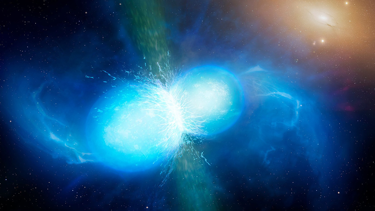 Colliding neutron stars produce gamma-ray bursts as well as powerful gravitational waves.