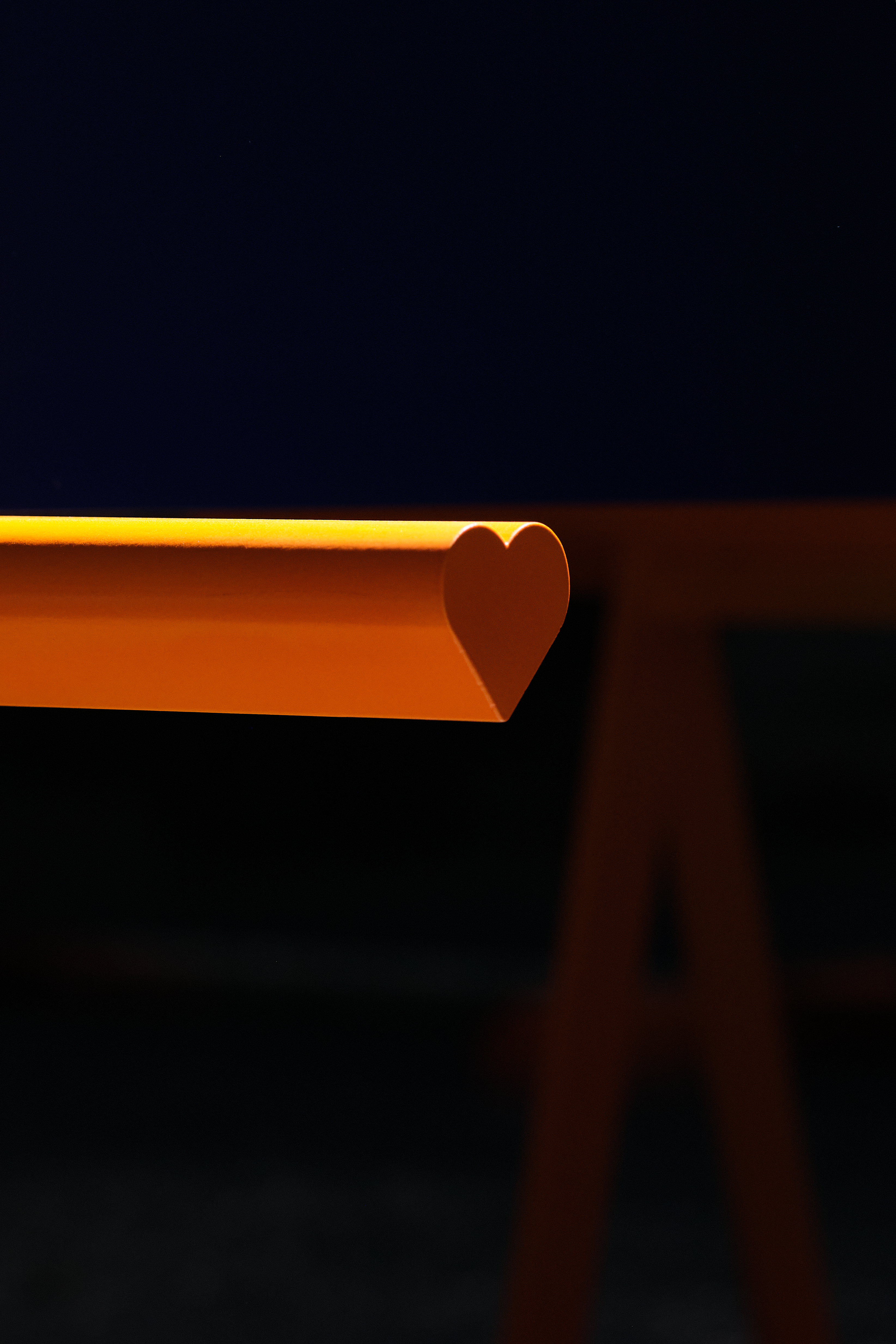 Heart shaped orange rod